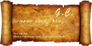 Grauner Cecília névjegykártya